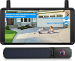 AUTO-VOX 6" Solar R&uuml;ckfahrkamera Kabellose : 2 Mins Schnell Install, 16:9 1080P Display, 2 Channel Splitscreen, Unterst&uuml;tzt DVR-Aufzeichnung, IP69K wasserdichte f&uuml;r Pkw, LKW, Anh&auml;nger