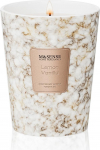 M&SENSE Suur l&otilde;hnak&uuml;&uuml;nal, Lemon Vanilla l&otilde;hnak&uuml;&uuml;nlad klaasist, naturaalne sojavaha l&otilde;hnak&uuml;&uuml;nal, kingitus naistele ja meestele, j&otilde;ulud, 400 g, 75 tundi p&otilde;lemisaega ja 2 tahi, kodul&otilde;hnaline k&uuml;&uuml;nal.