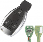 3 nuppu 433 MHz auto v&otilde;tmefoni BGA kiibiga NEC tera Mercedes Ben-z A B C E S G klassi CLK SLK ML klassi W204 W211 kaugjuhtimispuldi puhul