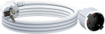 EnergyPro IP44 pikenduskaabel, 5 meetrit, PVC toitekaabel &uuml;lekuumenemiskaitsega ja integreeritud kaabliklambriga, H05VV-F 3G1,5 mm&sup2;, 16A/250V, 4000W, sise- ja v&auml;litingimustes kasutamiseks, valge