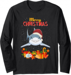 Merry Christmas Shark Ugly X-Mas Sweater J&otilde;uluvana pikkade varrukatega s&auml;rk, must
