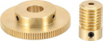 QUARKZMAN Worm Gear Set 100T 0.5 moodul 100:1 hammasrataste suhe p&auml;rip&auml;eva Drive Gear Ratas v&auml;hendav hammasratas komponent (messingist hammasratas 12 mm puuriga messingist varras 3 mm puuriga)