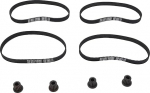 Motorriemen-Zahnradsatz, robuste Gummiriemen und Stahlzahnr&auml;der, Ersatzset f&uuml;r verschiedene Motoranwendungen, langlebiges Stahl- und Gummimaterial, 4 Riemen, 4 Zahnr&auml;der