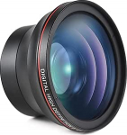 Andoer 58mm kaameraobjektiivi komplekt koos 0.43X lainurkobjektiivi makroobjektiiviga DSLR kaamera objektiivi jaoks Canon EOS 70D/77D/80D/1100D/700D/650D/600D/550D/300D/100D, Canon Rebel T7/T7i/T6i/T6s/T6/SL2 SLSL3