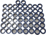 15 x 21 x 4 50 t&uuml;kki 6702 2RS ABEC3 sinised kummitihendid 15 x 21 x 4 mm RC