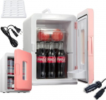 NORTHCLAN Mini k&uuml;lmik ruumi 15 L, 220 V AC/12 V DC autos ja kodus kasutamiseks, kaasaskantav k&uuml;lmik ja soojendusk&uuml;lmik, mis sobib ideaalselt jookide, kosmeetika, suupistete jaoks, Max & Eco Mode, roosa v&auml;rvi