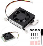 Waveshare CM5 ventilaator 5V 30007 madala m&uuml;raga jahutusventilaator, mis &uuml;hildub Raspberry Pi Compute Module 5 seeria plaadi jahutusradiaatoriga, madala m&uuml;raga, soojuslintidega, 5V toiteallikaga.