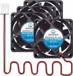 WINSINN DC 60 mm ventilaator 12 V 6025 Topelt kuullaager 12 Volt harjadeta jahutus 60 x 25 mm 2 Pin (4 tk)