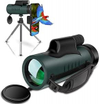 Monokulaarne teleskoop IVSUN 10 x 42 HD Starscope Monokulaarne teleskoop mobiiltelefoni binokkel Objektiiv FMC BAK4 veekindel koos statiivi hoidjaga linnuvaatluseks, metsloomade vaatlemiseks, telkimiseks, matkamiseks, pallim&auml;nguks
