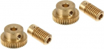 Veemoon Pack of 2 messingist Worm Gear 5 mm auguga - 40 hammast - T&auml;pne Worm Gear, vastupidav asendustarvikud masinatele ja mudelitele, kuldne viimistlus, k&otilde;rge kvaliteet