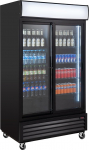 GastroHero Eco 1000 Drinks Fridge with Sliding Doors and Light Attachment