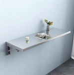 Roostevabast terasest seinale paigaldatav kokkupandav t&ouml;&ouml;pink, ruumi s&auml;&auml;stev kokkupandav laud k&ouml;&ouml;gipesulasse ja v&auml;ikestesse ruumidesse, tugev ja vastupidav seinalaud t&otilde;husaks nisatsiooniks