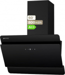 EVVO 60cm Wide Decorative EVVO Cooker Hood 800m3/h Power Touch and Gesture Control Aluminium and Activated Carbon Filter Energy Class A++