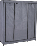 axentia XXL Wardrobe Approx. 150 x 175 x 45 cm, Grey/Black