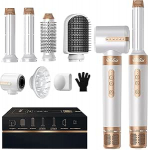 UKLISS Airstyler Pro, 7-in-1 f&ouml;&ouml;n ja juuksekujundaja komplekt koos automaatse lokirulliga, &uuml;mmarguse harjaga f&ouml;&ouml;n, &otilde;hu sirgendaja, Airbrush Multistyler, Frizz v&auml;hendamise, ilma &auml;&auml;rmusliku kuumuseta