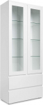 Newfurn Nikita.fourtyfour kaasaegne puidust vitriinkapp II 80 x 191 x 40 cm (B x K x S) II valge/valge elutuba magamistuba magamistuba s&ouml;&ouml;gituba koridor koridor koridor