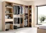 Dmora - Suur Arera Walk-in nurgas garderoobi struktuur Avatud nurgas riidehoidja 248 x 79 x 187 cm Tammepuust