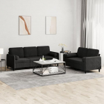 ShGaxin 3202039 2-osaline diivanikomplekt pehmendusega must samet, Lounge diivan, diivanid ja diivanid, l&otilde;&otilde;gastav diivan, diivan elutuppa