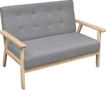 GuyAna 2-kohaline diivan kangas helehall V&auml;ike futon diivanvoodi Modulaarne diivan Love Seat Kaks diivanit