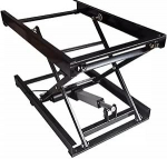 Elektriline kohvilaud reguleeritava k&otilde;rgusega platvormi ja juhtmega kaugjuhtimispuldiga, 23" k&auml;&auml;rit&otilde;stukite riistvara, kokkupandav rauaraam (must)