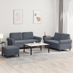 Homgoday tumehall sametist diivanikomplekt koos jalatoega, 2-kohaline (120 cm), mugav ja stabiilne Model3202221