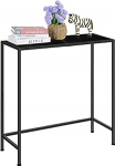 smusei kitsas konsoollaud esikusse, 80cm tagune kohvilaud esikusse, sissep&auml;&auml;suks, puit ja metall, &otilde;huke kitsas diivanilaud elutuppa, esikusse, fuajeesse, must, LT-BET464, LT-BET464