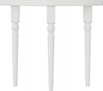 Kitsas konsoollaud esikusse, koridorilaud, valmistatud t&auml;ispuidust, poolkuu kujuga k&uuml;ljelaud, kitsas koridorile, elutuppa, fuajeesse, v&auml;ikestesse ruumidesse, lihtne kokkupanek (valge, 100 x 25 x 80 cm / 39