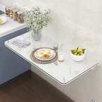 Faltbarer Wandschreibtisch Massivholz Wei&szlig; Platzsparender Schreibtisch f&uuml;r kleine R&auml;ume Hohe Tragf&auml;higkeit Mehrzweck-Perfekt f&uuml;r Wohnzimmer und Home Office