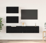 Lounge-Sofa-Set 4 St&uuml;ck Schwarz Modernes Design mit Bequemen Kissen f&uuml;r Innen und Au&szlig;en, Wasserdicht und Einfach zu Reinigen, Gem&uuml;tliche Sitzgruppe f&uuml;r Terrasse und Wohnzimmer