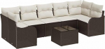 Gartensofa-komplekt Braun 55 x 55 x 37 cm Poly-Rattan Gartenm&ouml;bel mudel3345618