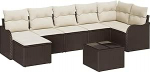 Gartensofa-komplekt Braun Poly-Rattan Gartenm&ouml;bel Model3345798