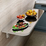 Klapptisch Fr&uuml;hst&uuml;ckstisch Arbeitstisch aus Edelstahl zum Aufh&auml;ngen an der Wand platzsparend
