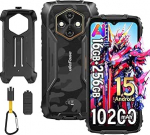 Ulefone Rugking 4 Pro v&auml;litingimustes kasutatav mobiiltelefon ilma lepinguta, 16GB + 256GB/2TB v&auml;litingimustes kasutatav nutitelefon Android 15, 48MP + 8MP, 6,56-tolline HD+ 120Hz, 10200mAh, IP68 veekindel mobiiltelefon, 4G/5G WIFI/NFC/OTG