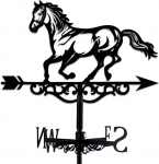 INFUNLY metallist hobuse ilmastikum&auml;rguanne, must hobuse ilmastikum&auml;rguanne, hobuse tuulelipik puhas k&auml;sitsi valmistatud hobuse rauast m&auml;rklaud, katus, aed, v&auml;ljas, talumajapidamise kaunistus, 13,78 x 10,63 tolli / 35 cm X