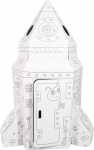 Small Foot 10018 Playhouse, Rocket ,Made of Sturdy Craft Cardboard, Individual Design with Coloured Pencils or Felt-tip Pens