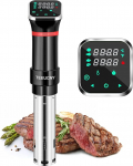 Sous Vide, TEEUCNY 1100W Sous-vide Stick Precision Cooking Pot Immersion Diving Circulator Precise Temperature Setting Digital Timer Ultra Quiet LCD Touch Display Stainless Steel Sous Vide Garer