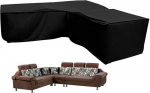 Silvotek L-Shaped Lounge Sofa Cover - with Tie Cords at the Bottom, - 210D Protective Tarpaulin Cover for Garden Furniture