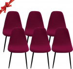 Jaotto toolikatted, komplekt 6, Stretch, s&ouml;&ouml;gitoolikate, universaalne, pestav, eemaldatav, elegantne toolikate, toolikate, libisemisvastane, k&ouml;&ouml;gitoolid kontorisse, s&ouml;&ouml;gituppa, elutuppa,