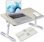 Homesbrand reguleeritav kaasaskantav s&uuml;learvuti voodilaud, reguleeritava k&otilde;rgusega s&uuml;learvutialus, voodilaua t&ouml;&ouml;ks, lugemiseks, kirjutamiseks, sobib diivanile, r&otilde;dule, aeda ja rannale (Natural - S)