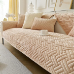 GKXLH pestav pehme piima flannelett diivanikate 1 2 3 istekohaga libisemisvastane diivan Slipcovers diivanikatted Sectional diivan Corner Diivan Cover L kuju m&ouml;&ouml;bli kaitsja (Light Coffee)
