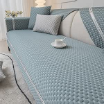 &Uuml;ldine l&otilde;ikamine diivanikatted, suvine diivan / diivan viskamine valmistatud j&auml;&auml;siidist kangast, m&ouml;&ouml;bli kaitse, libisemiskindlad hingavad diivanikatted 1/2/3/4 istekoha L-kujulise diivani kaunistamise tekk, roheline 90 x 120 cm