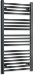 Turkish Zone 500mm Wide Black Flat Towel Rail Bathroom Radiator Central Heating Turkish Zone (500mm x 1000mm)