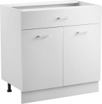 VEVOR valge aluskapp k&ouml;&ouml;gikapp koos sahtlitega (800 x 475 x 816 mm) Sahtlite aluskapp, kokkupandav kapp koos pehmelt sulguvate ustega ja reguleeritava riiuliga, kodukontorisse.