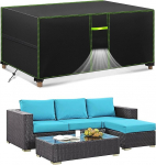 Aiam&ouml;&ouml;bli kate, veekindel, talvekindel kaitsev kate, 420D Oxfordi pintsak aialauale, m&ouml;&ouml;blikomplektid, terrassim&ouml;&ouml;bel, ristk&uuml;likukujuline lauakate, 190 x 140 x 90 cm