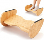 Ergonoomiline puidust lauaalune jalatugi - 3-astmeline reguleeritava k&otilde;rgusega kontorijalats libisemisvastase pinnaga - parandab kehahoiakut ja vereringet kodukontoris ja kontoris