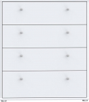 Forte Tempra 2 kapp 4 sahtliga, puidust, valge, B x K x S: 73,7 x 85,5 x 34,8 cm