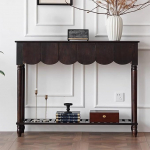 Konsolentisch Schmal, Beistelltisch Schmal mit 2-3 Schubladen f&uuml;r Flur, Hinter Dem Sofa, Wohnzimmer, Eingangsbereich, Einfache Montage(Black,84 * 32 * 90 cm/33 * 13 * 35 in)