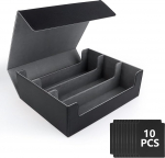 NVIYAM Card Box Deck Box for MTG, Trading Card Storage Boxes for 1800+ Cards, nahast Deck Case with Dividers, Deck Box for TCG Magic the Gathering Cards - Black