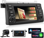 [4G + 64G] Inefala Android 15 autoraadio BMW E46 1998-2006 juhtmevaba Carplay Androidiga, 8-tuumaline Qualcomm Snapdragon kiip, 7-tolline raadio koos GPS WiFi RDS/FM Bluetooth tagurduskaamera mikrofoniga