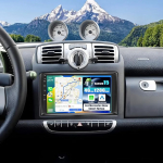 SIXWIN 4+128G Android 15 autoraadio koos CarPlay/Android Car/Mirror Linkiga Mercedes Benz Smart Fortwo 2005-2010.9-tolline HD puuteekraan toetab WiFi GPS Bluetooth FM/RDS USB EQ + tagurduskaamera